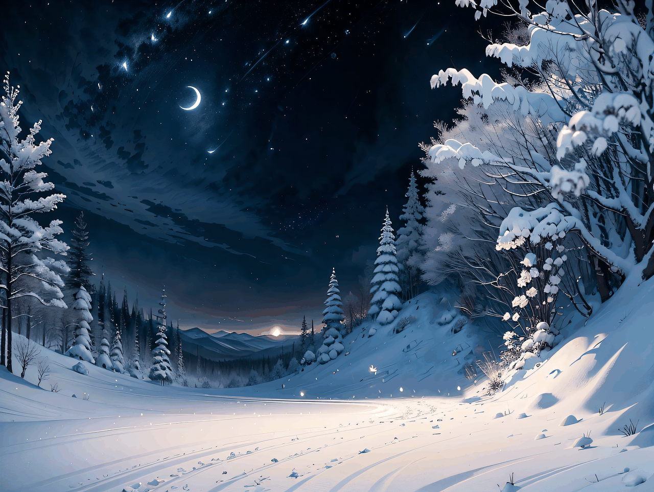 Картинки зима снегопад